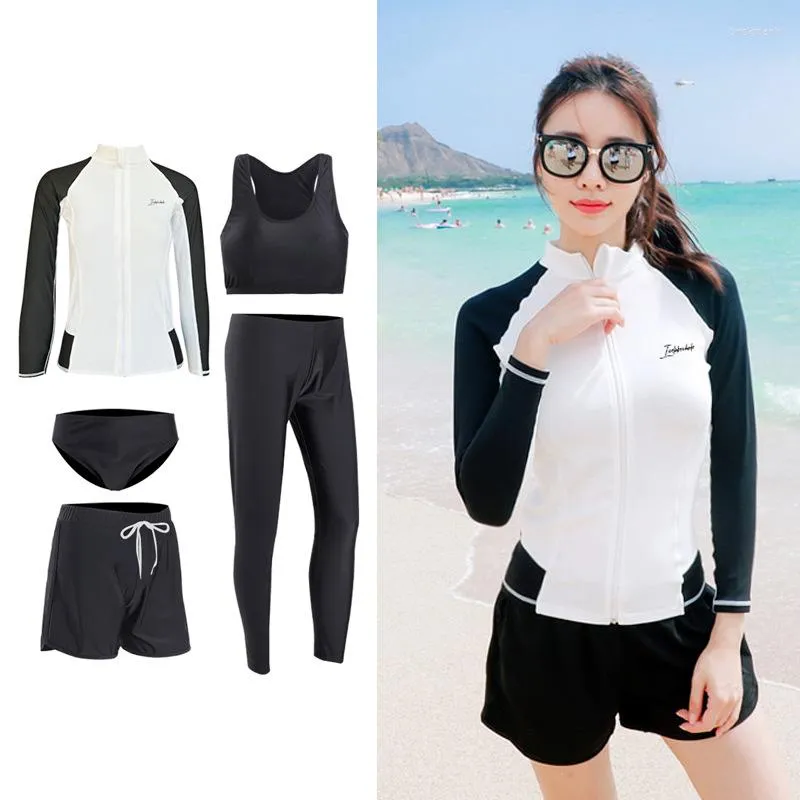 Costumi da bagno donna 2023 Coppia coreana Muta da sub Donna Uomo Diviso Snorkeling Surf Costume da bagno Pantaloni sportivi protettivi solari conservativi