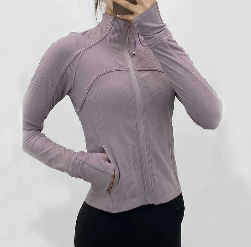 ヨガ衣装長袖スポーツジャケット女性ジップ冬暖かいジムトップアクティブウェアランニングコートトレーニング服女性