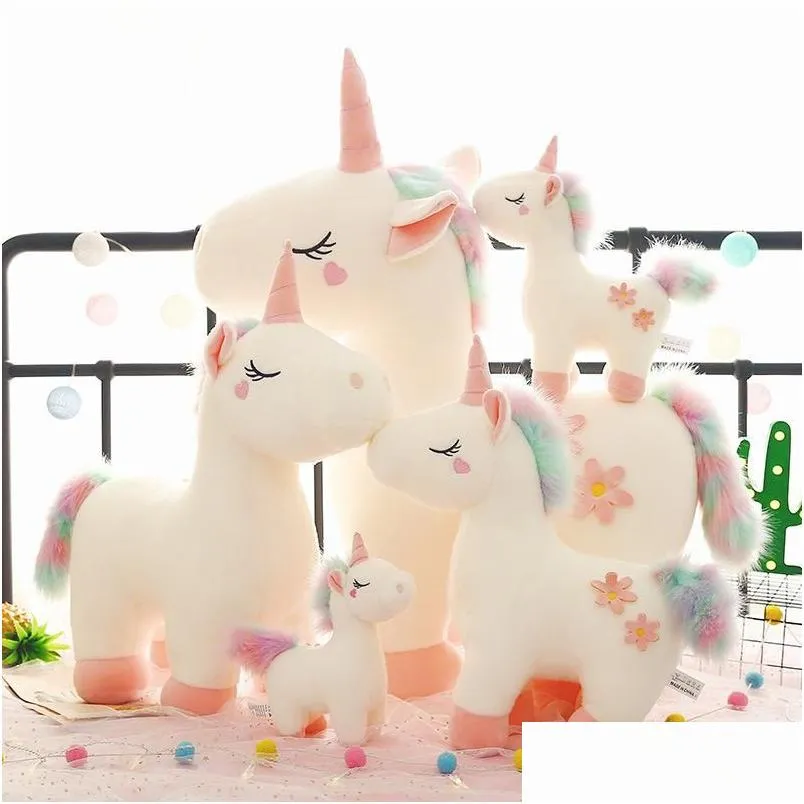 Animaux En Peluche En Peluche En Gros 30Cm Jouets Mignon Petit Cheval Jouet Doux Enfants Bande Dessinée Poupée De Noël Cadeaux D'anniversaire Drop Delivery Dhlf7