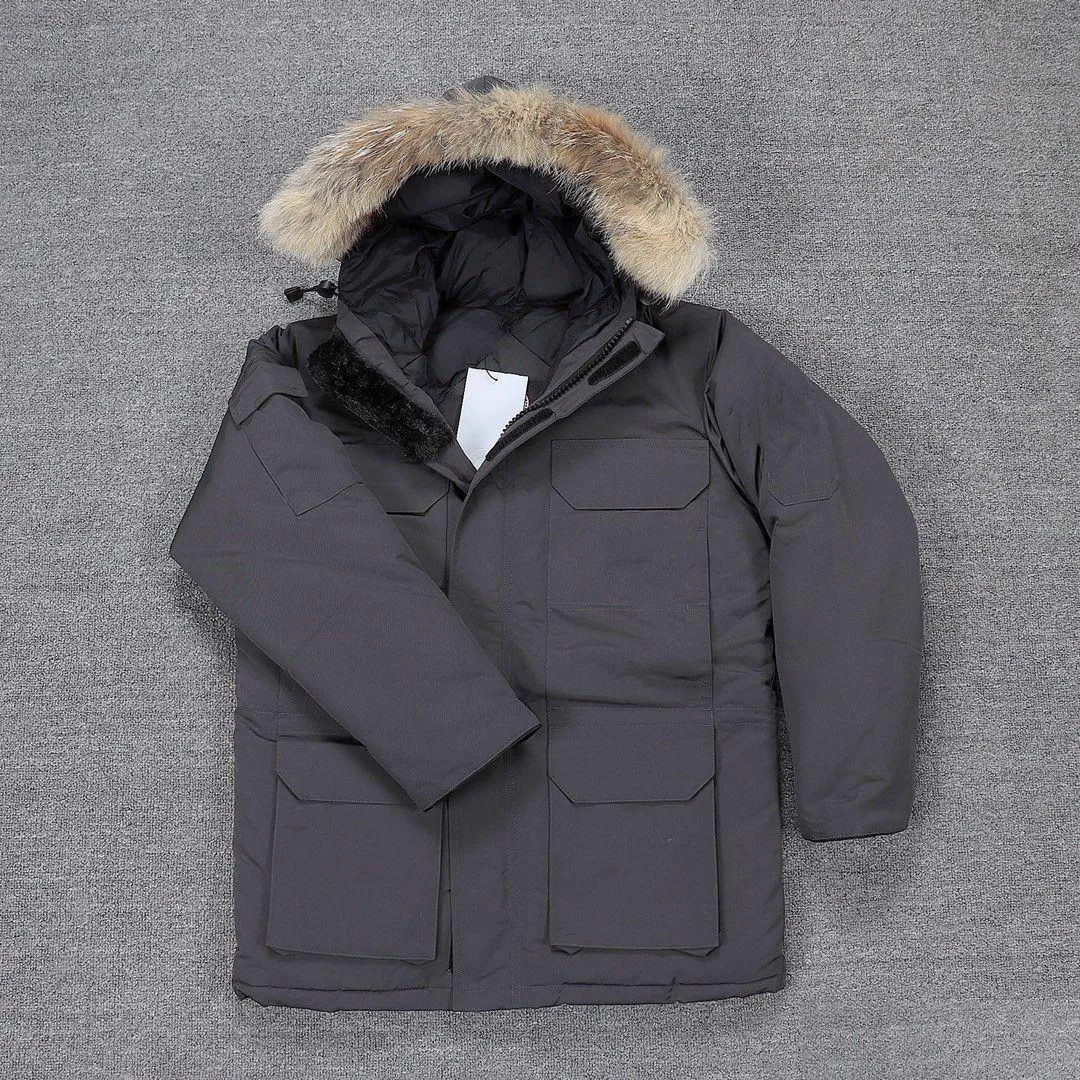 Мужская куртка Mens Mens Mens Real Coyote Murs Designer Homme puffer wreadbreaker jassen upterwear с капюшоном Thich теплые пальто вниз по парке dhrka