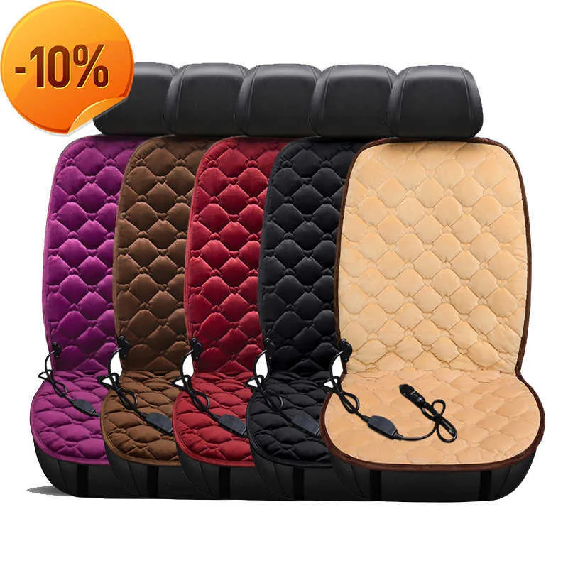 New Heating Car Seat Cover 12V Heated Auto Front Seat Cushion Plush Heater Winter Warmer Control Electric Heating Protector Pad