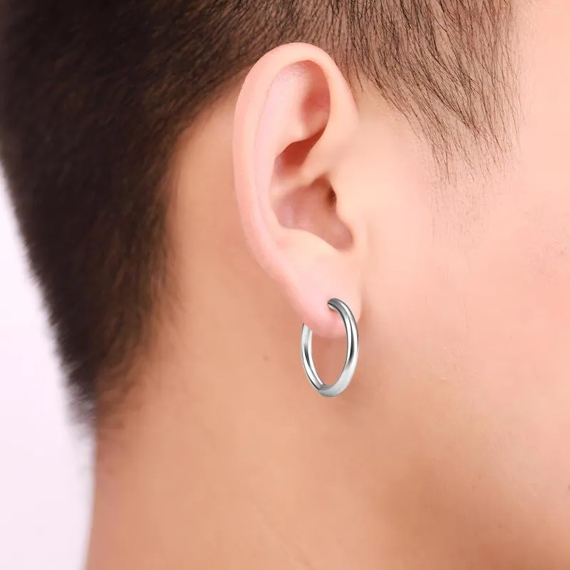 Backs Earrings Sexy Party Stainless Steel Fake Women Men Painless Non-Piercing Clip Earring Fashion Punk Jewelry Hoop