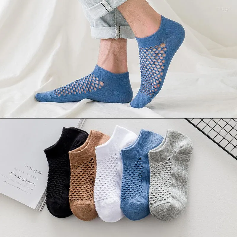 Männer Socken 5 Paar Sommer Mann Baumwolle Kurze Set Männlich Atmungsaktive Mesh Männer Bequeme Casual Knöchel Socke Für