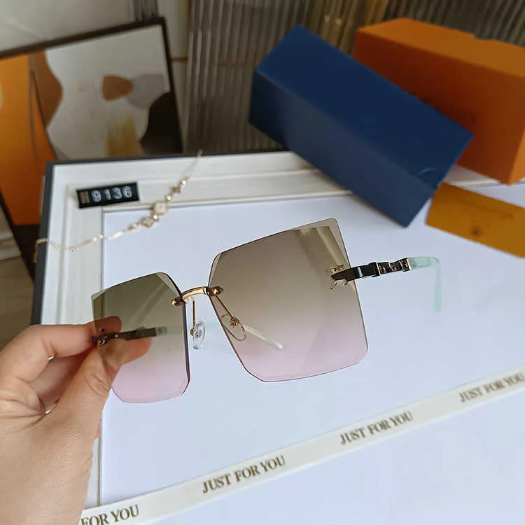 Fashion Lou top cool sunglasses new fashion trend rimless ocean piece women's batch with original box