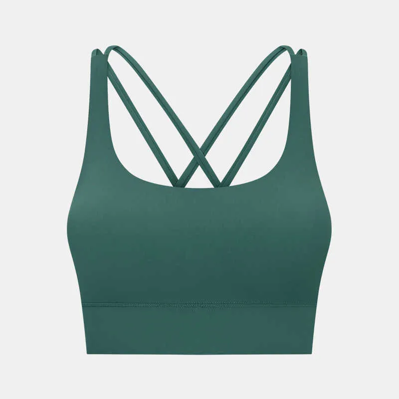 Womens Mid Support Yoga Bra Naked Feel, Shockproof, Push Up Athletic  Fitness Crop Top From Xiaobaigou, $16.79
