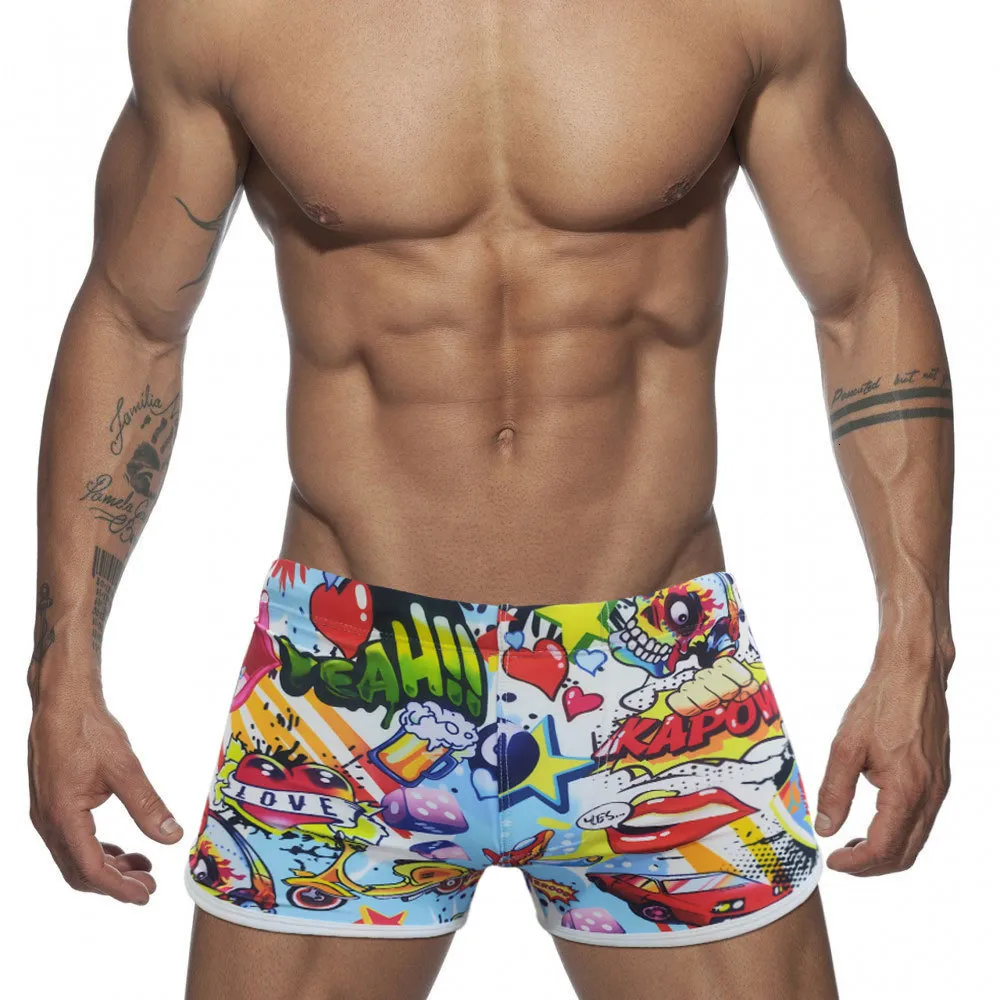 Мужские шорты для купальных костюмов бренд мужской купальный костюм Solid Lummer Pipup Swim Wear Men Shorts Carton Swimsuit Мужской спортивный пляжный серфинг 230707