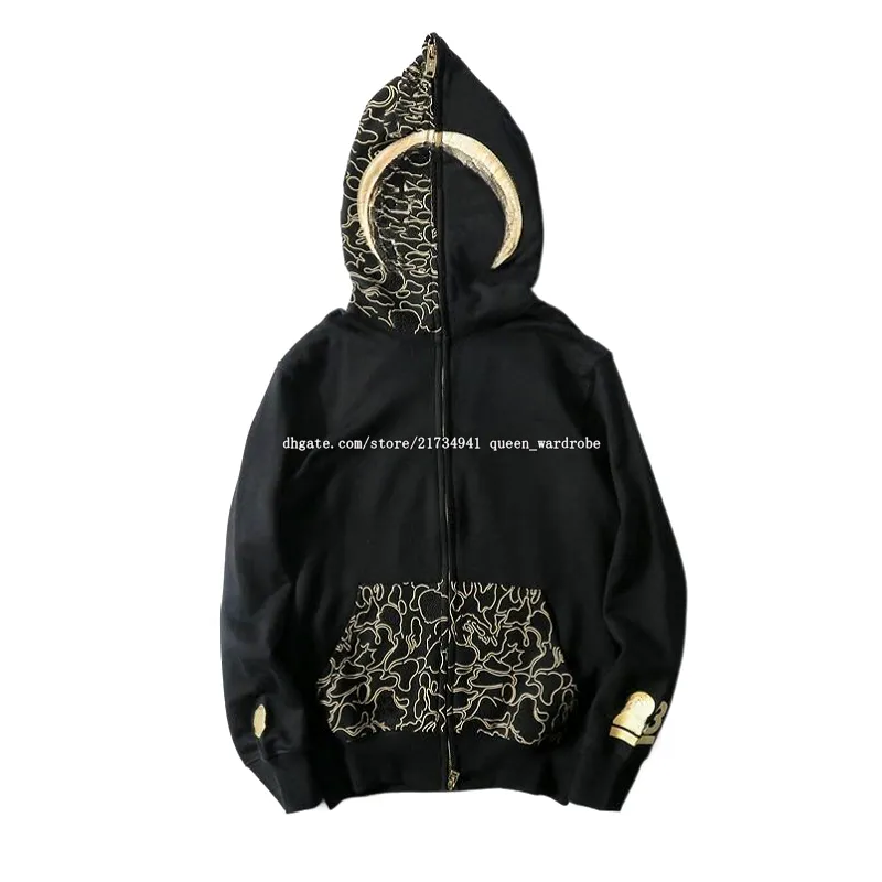 Gold bape online hoodie