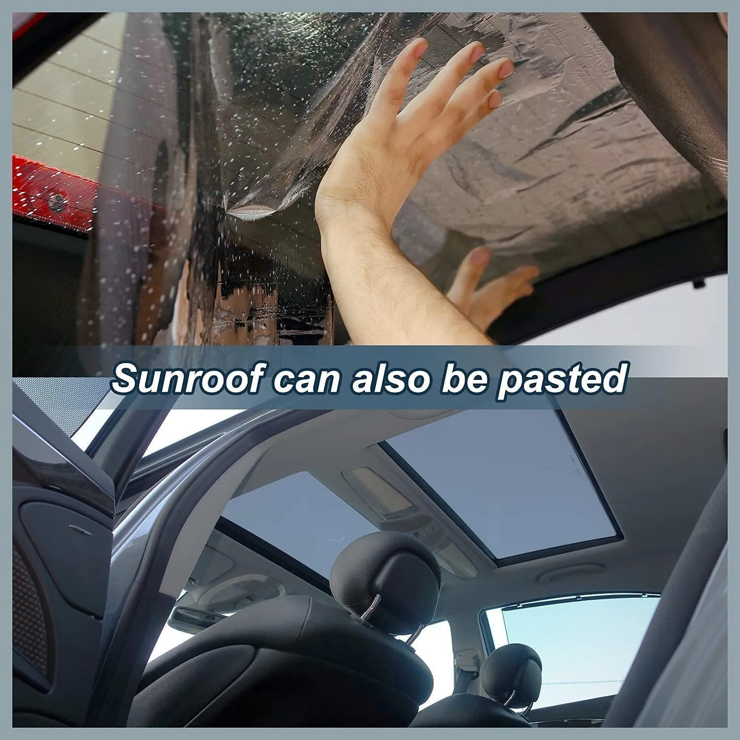 1 pièce Autocollant noir de pare-soleil de fenêtre de voiture, pare-soleil  de voiture, Mode en ligne