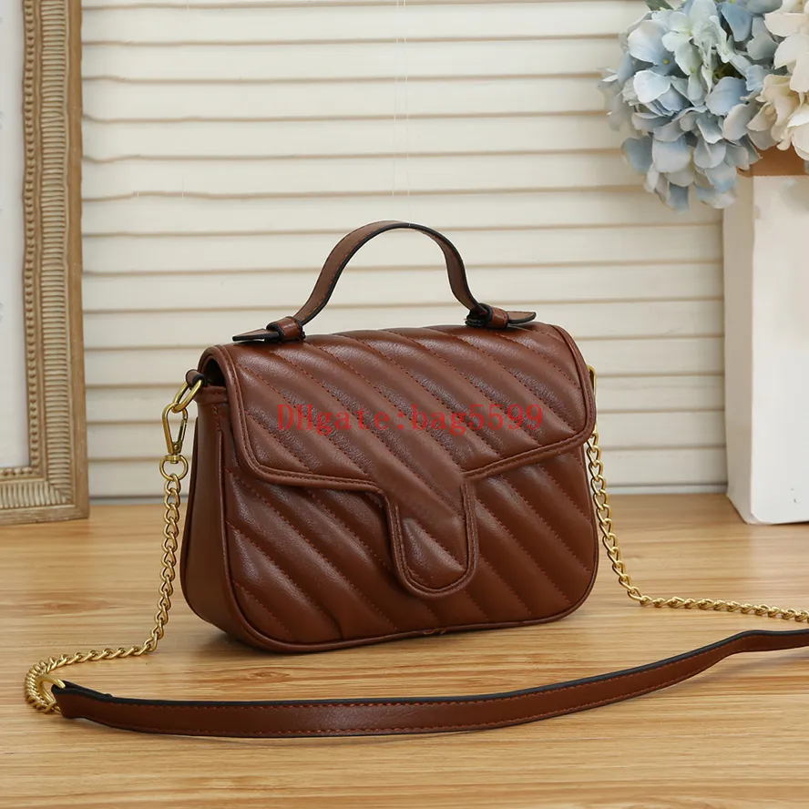 2023 Designer Patent Bag Leather Women Shoulder Bag Crossbody Luxury Handbag Clutch Purses Ladies Wallets Tote Gold Chain Bag