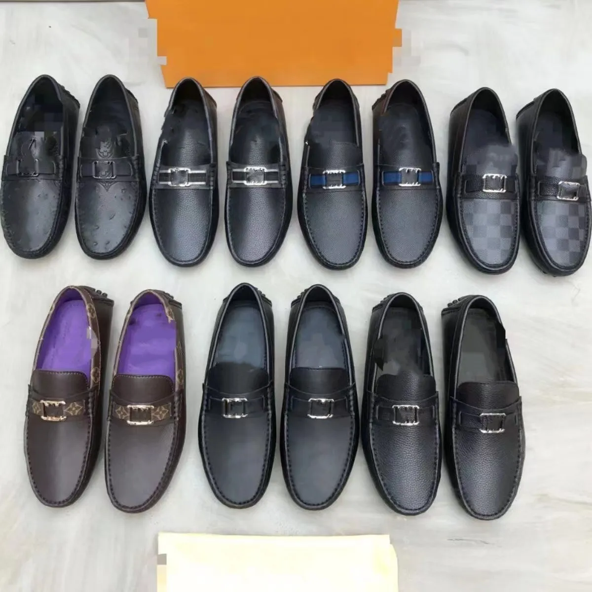 DHgate.com:Mens Leather Moccasin Loafers Casual Dress Shoes