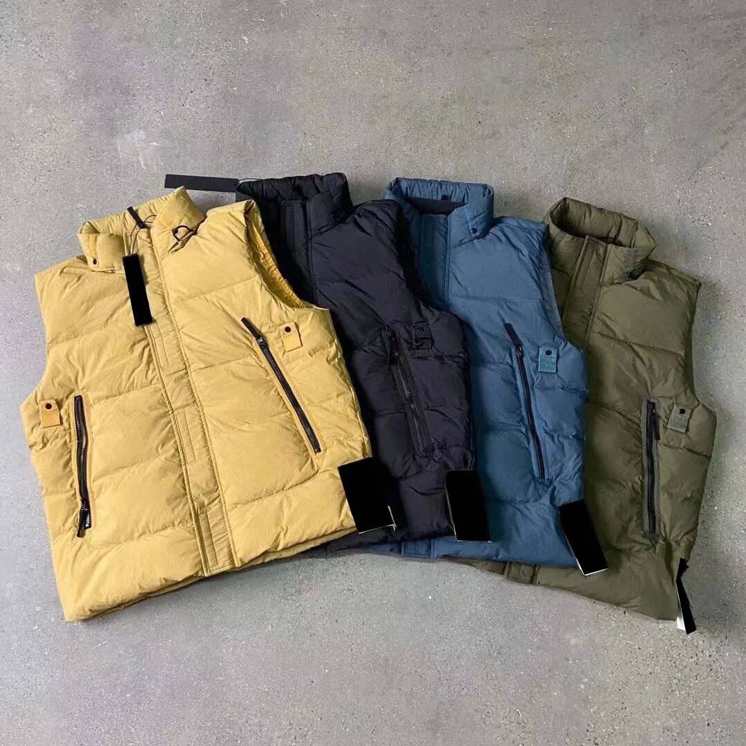 23ssVests Ärmellose Jacke für Herren und Damen, mit Baumwolle gefüttert, für Herbst und Winter, Freizeitmäntel, männliche Weste, Weste mit Daunenweste