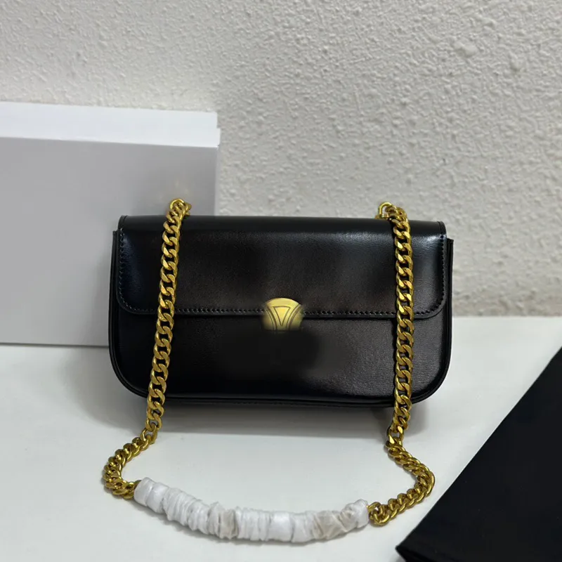 high-quality Smooth cowhide Triomphe shoulder bag women's handbag flip Chain underarm bag luxury designer women's fashionable evening banquet bag card handbags