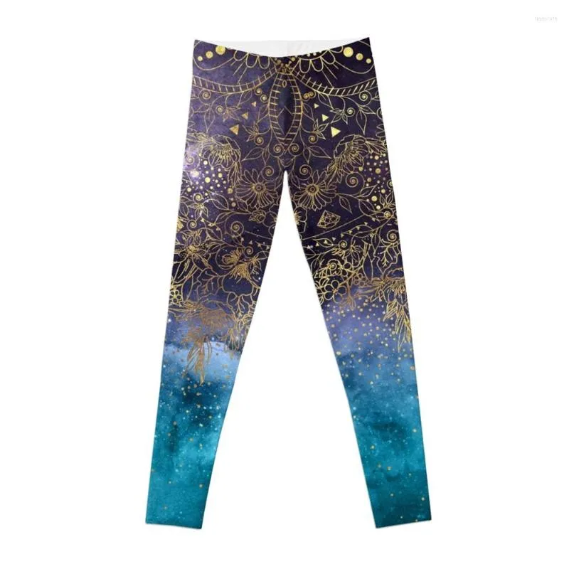 Active Pants Or Floral Mandala Et Confetti Image Leggings Joggers Pour Femmes Legins Femme Sports Gym