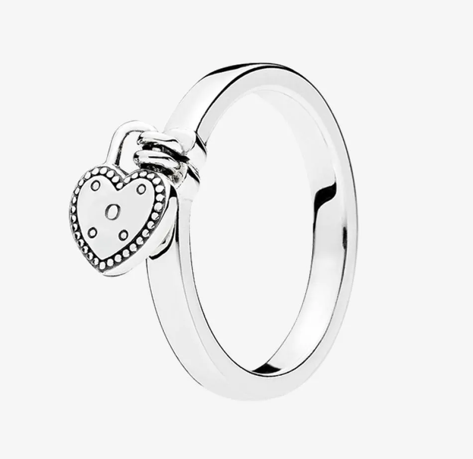 Hjärtformad Ring Kvinnor Bröllopssmycken för Pandora 925 Sterling Silver Kärlekshjärtan Hängande Ringar med Originalbox6042336