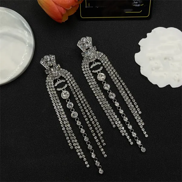 New Spring/Summer Luxury Letter C Earring Designer CCity tassels Stud Earing Women party hoop Gold Earrings Woman Accessories 7987