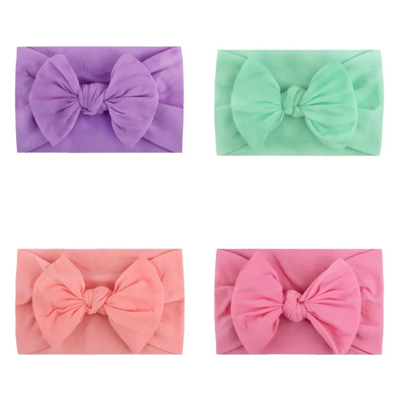 Bandeau bébé papillon absorbant la transpiration avec une grande élasticité bande saine et douce bébé couleur unie angle droit lapin oreille noeud peau amicale sans danger sd052 E23