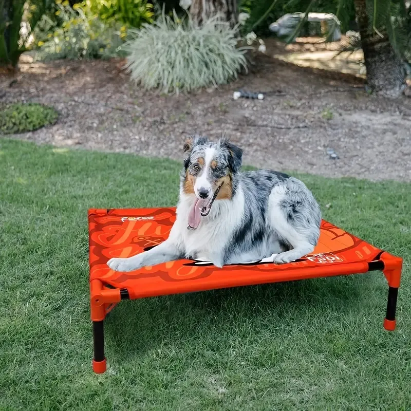 Outdoor Elevated Cooling Dog Bed, Pet Bed For Small Medium Dogs, Portable Dog Hammock For Camping