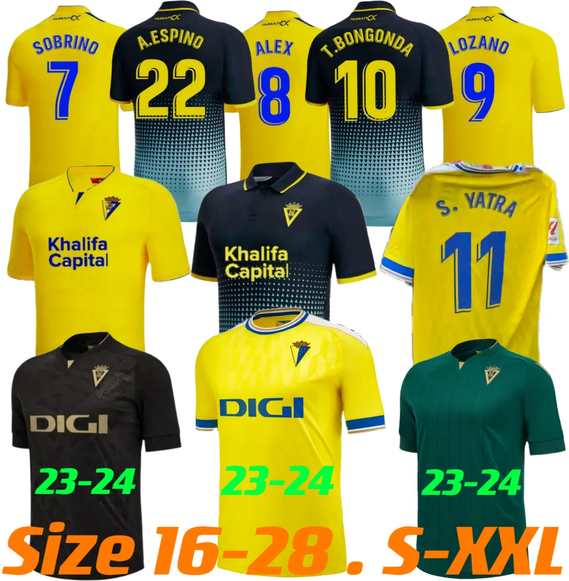 22 23 24 Cadiz voetbalshirts CADIZ CF 2023 2024 LOZANO ALEX Bodiger Juan Cala CAMISETA ASCENSO A LIGA SANTANDER de Carnaval heren kinderen thuis weg Speciale voetbalshirts