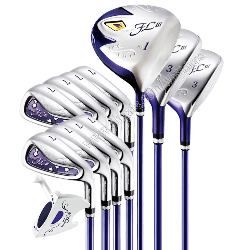 Women Golf Clubs Maruman FL III Set completo Set da golf Wood Irons Putter L Grafite Albero Spedizione gratuita senza borsa