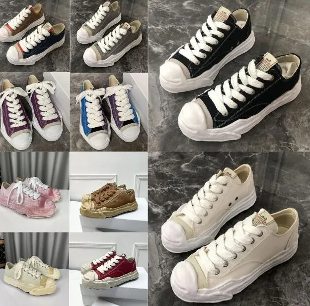 Top Quality Casual Shoes New Designer Casual Shoes Canvas Luxury Mmy Women's Lace Sneakers New Maison Mihara Yasuhiro Shoelace Frame Size35-45