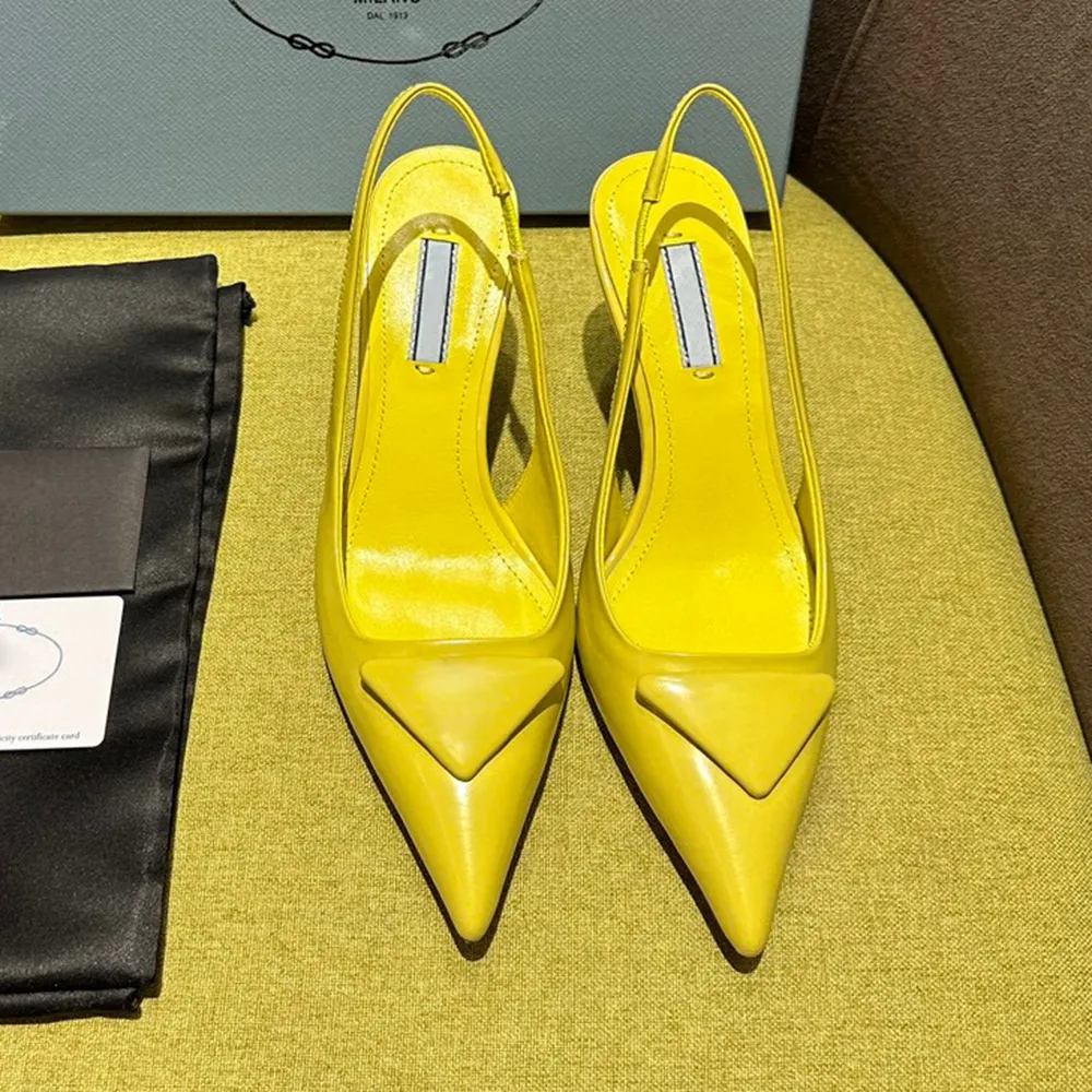 Frans slingback pumps in lime nappa leather – Roberto Festa