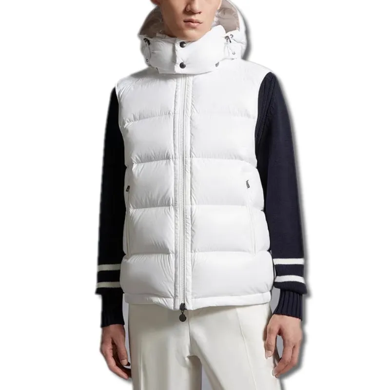 Gilet da uomo Gilet invernale Designer Piumino bianco Gilet con cappuccio Gilet da uomo Inverno Unisex Coppia Bodywarmer Giacca da donna senza maniche Gilet caldo e spesso all'aperto