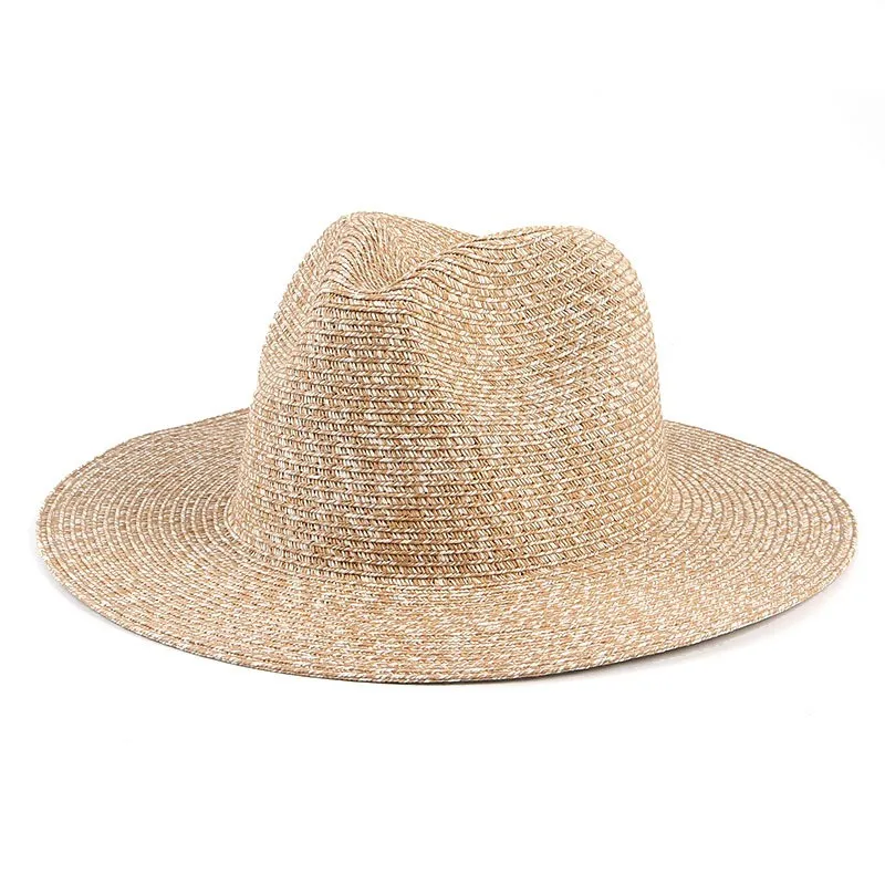 Zomer Women Sun Hat Wide Ram Women's Summer Beach Straw hoeden Sombreros Panama Bescherming Sun Jazz Top Cap Vrouw