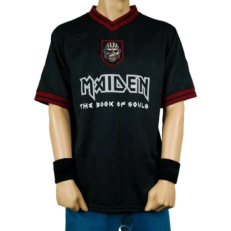 Pants Maiden Souls Kitabı Turu: Camisas de Futebol 2016 Tee Tshirt Eddie Steve Punk futbol gömlek Camisa