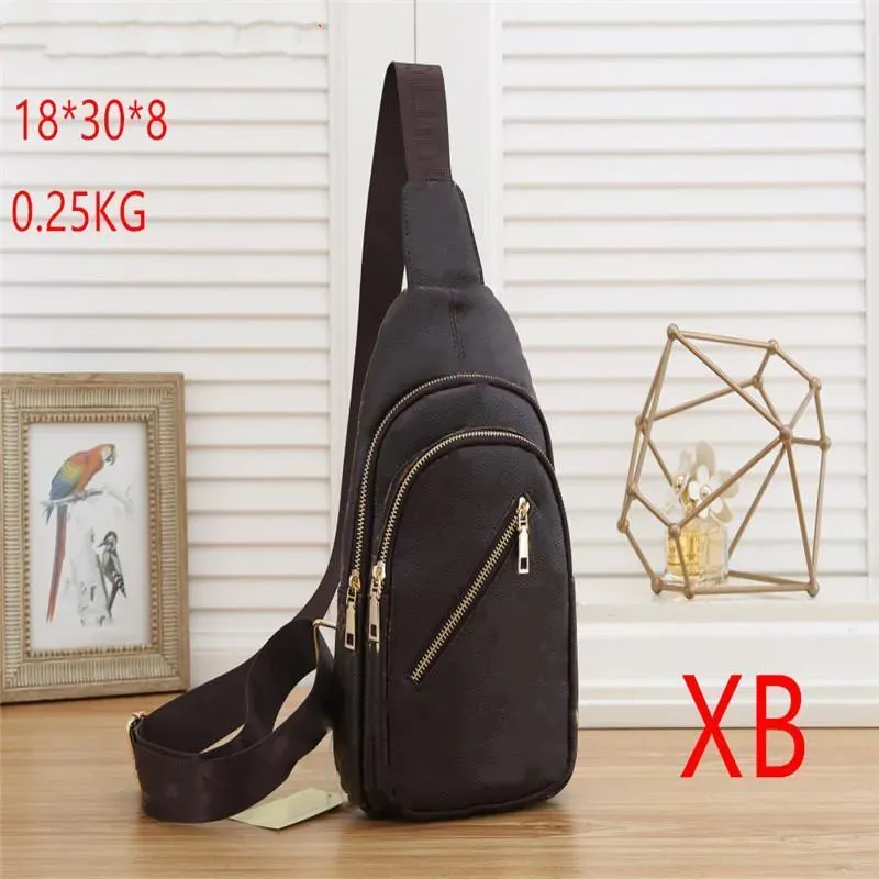 Fashion PU Leather Avenue Sling Borsa a tracolla da uomo Borsa di design Borsa da motociclista Designer Cross Body Chest Borse da viaggio sportive Portafoglio da esterno 41937