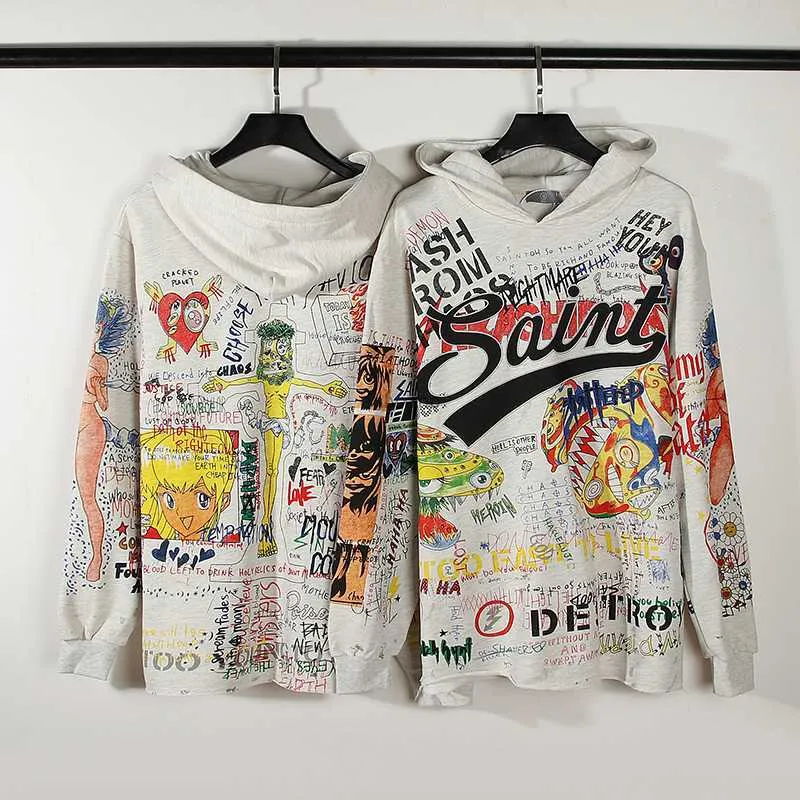 DHgate.com:Saint Takashi Murakami Graffiti Loose Hoodie DHgate.com:Saint Takashi Murakami Graffiti Loose Hoodie