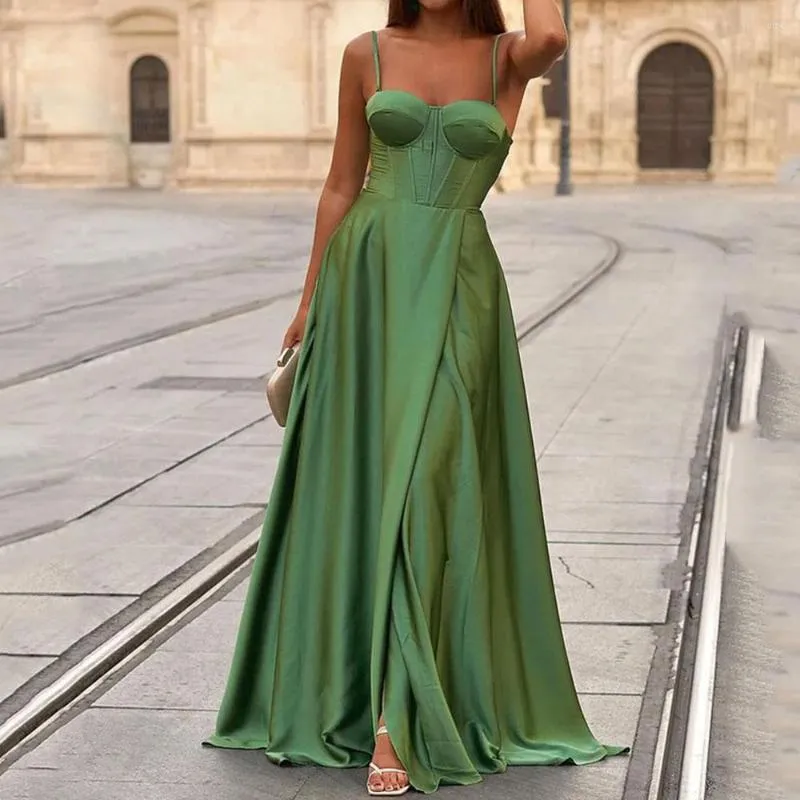 Casual Dresses Boho Maxi Dress Women 2023 Fashion Summer Beach Holiday Sexy Spaghetti Strap Long Female