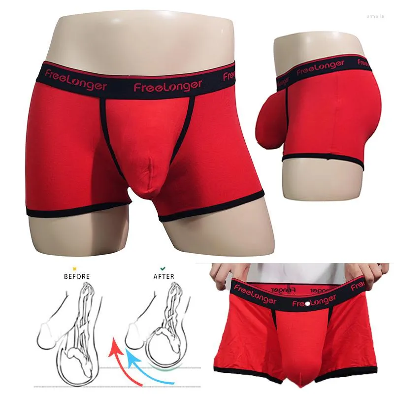 Underpants Man Bulge Penis Pouch Underwear Elastic Big Cock Boxers Gay U  Convex Dick Enhance Sexy Lingerie Modal Briefs From Armelia, $14.75