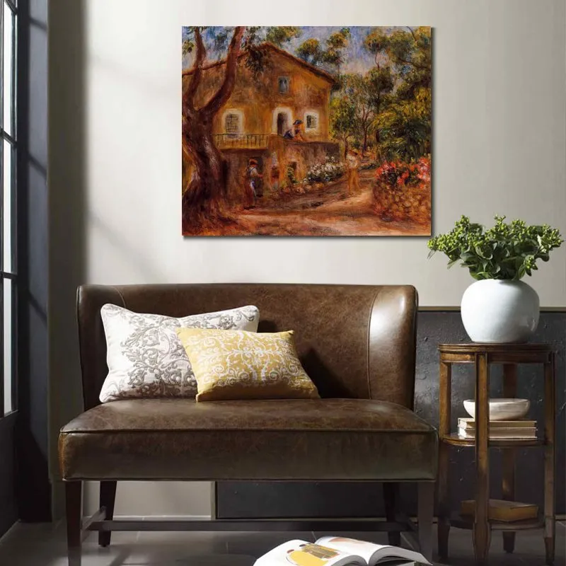 Paesaggi Canvas Art House a Collett a Cagnes Pierre Auguste Renoir Dipinti fatti a mano Romantico Modern Bedroom Decor