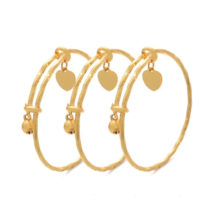 Bracelet Couleur Or Bébé Bracelets Luxe Dubai Bracelet Pour Enfants Enfant  Cloche Bracelets Cadeau Danniversaire 24K Cuivre Du 8,35 €