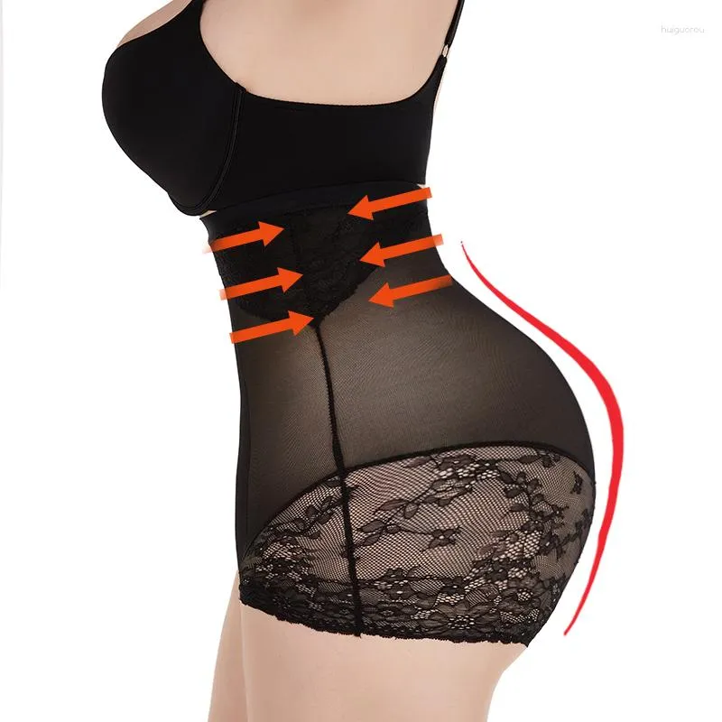 Intimo modellante da donna KIWIRATA Tessuto di pizzo sottile traspirante Body Shaper Mutandine di controllo della pancia Biancheria intima correttiva dimagrante BuLifter Shapewear