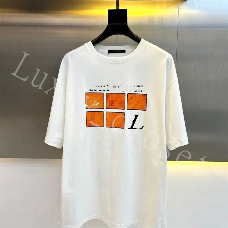 대형 남성용 티셔츠 L 로고 디자이너 남성 여성 셔츠 패션 Tshirt 편지 여름 짧은 슬리브 남자 티 여자 의류 S-5XL 크기 빠른 운송 순수 면화