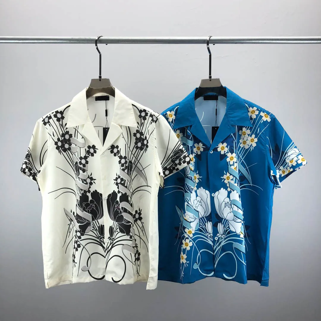 2 男性デザイナーシャツ夏半袖カジュアルシャツファッションルーズポロビーチスタイル通気性 Tシャツ Tシャツ ClothingQ260