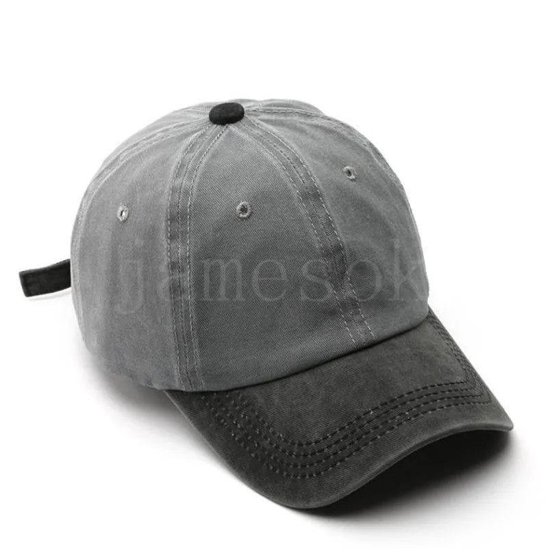 Casquette de baseball bicolore, casquette de papa ordinaire non structurée réglable et lavable en pur coton, adaptée aux hommes et aux femmes DF078