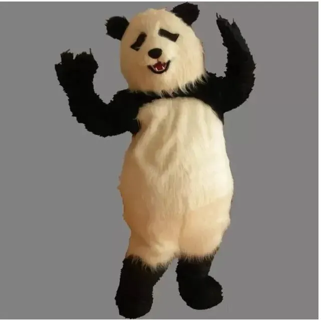 halloween Furry Panda Maskot Kostymer Tecknad karaktär Outfit Kostym Xmas Utomhusfest Outfit Vuxenstorlek PR Reklamkläder