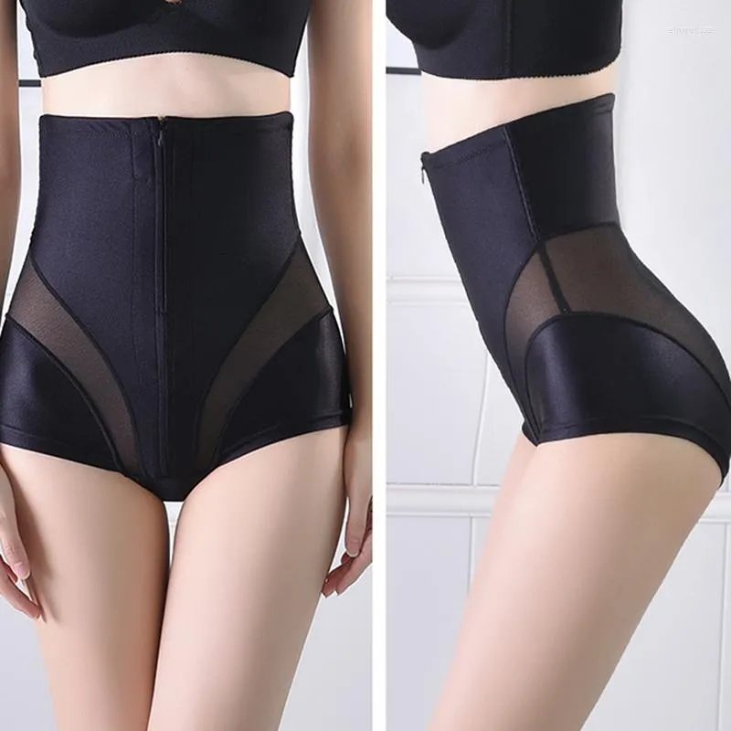 Women's Shapers Women Underwear With Tummy Control Panties Mesh Body Corset Breasted BuLifter High Waist Trainer Shapewear