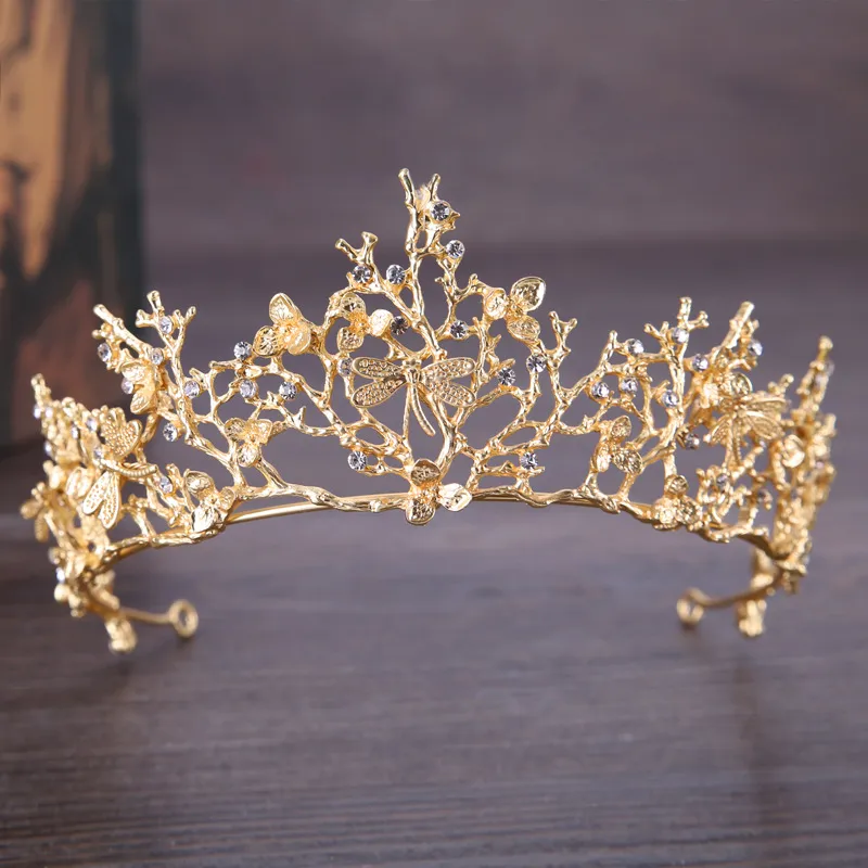 Винтажная Золотая свадебная корона, головные уборы, аксессуары, тиара, подружка невесты для девочек, головной убор со стразами, повязка на голову