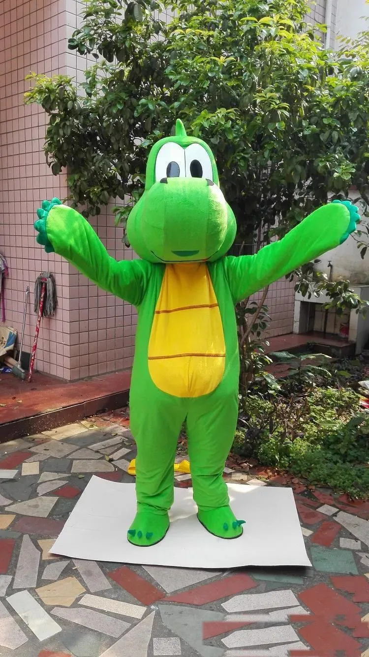 halloween dragão verde trajes da mascote do dinossauro roupa de personagem de desenho animado roupa de festa ao ar livre natal tamanho adulto roupas de publicidade promocional