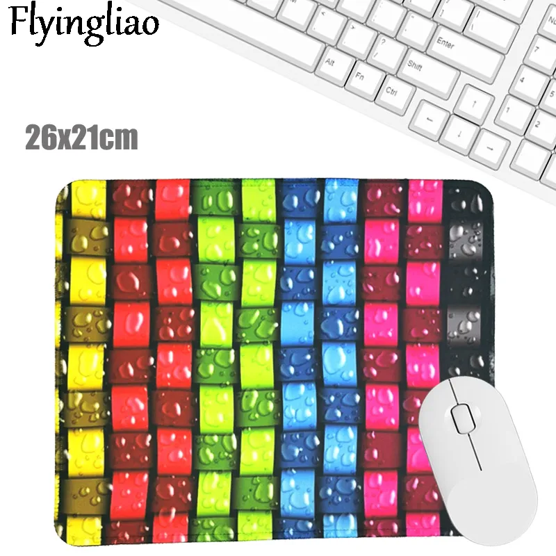 虹色の格子マウスパッドオフィスデスクマットデスクトップアクセサリーゴム学用品オフィスデスクオーガナイザーコンピュータゲーム