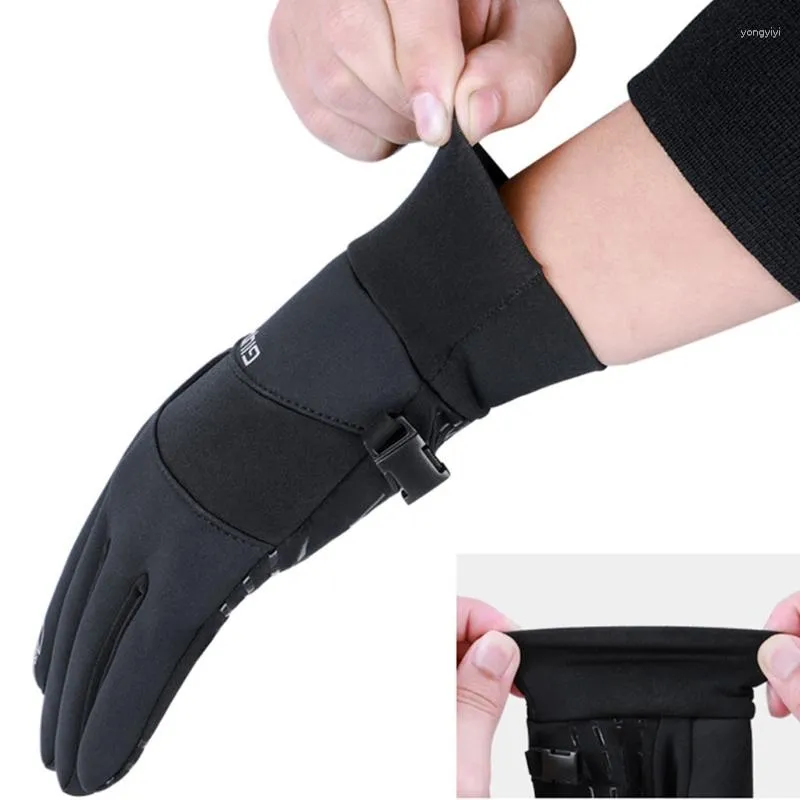 Guantes de ciclismo Fashion Men conducir Mantenga el punto cálido Finger a prueba de viento Invierno Pantalla impermeable Motorbiña completa 2023