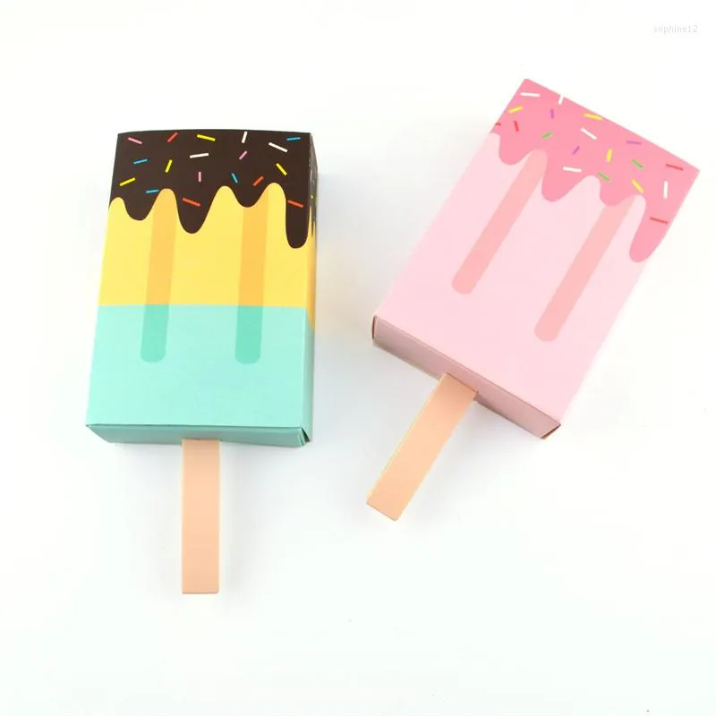 Geschenkverpakking 10st / 20st Europese stijl geïndividualiseerde popsicle-ijs Happy Candy Box Creative Confectionery