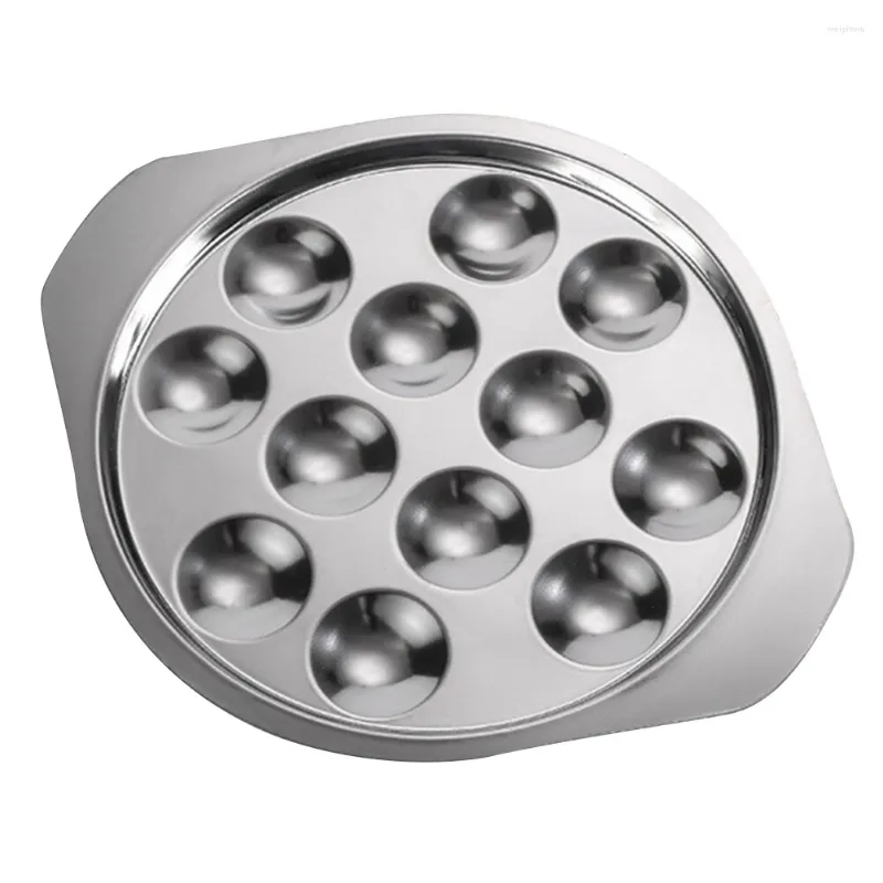 Dinnerware Sets Snail Dish Escargot Metal Plate Dinner Plates Set Korean Utensils Stainless Steel