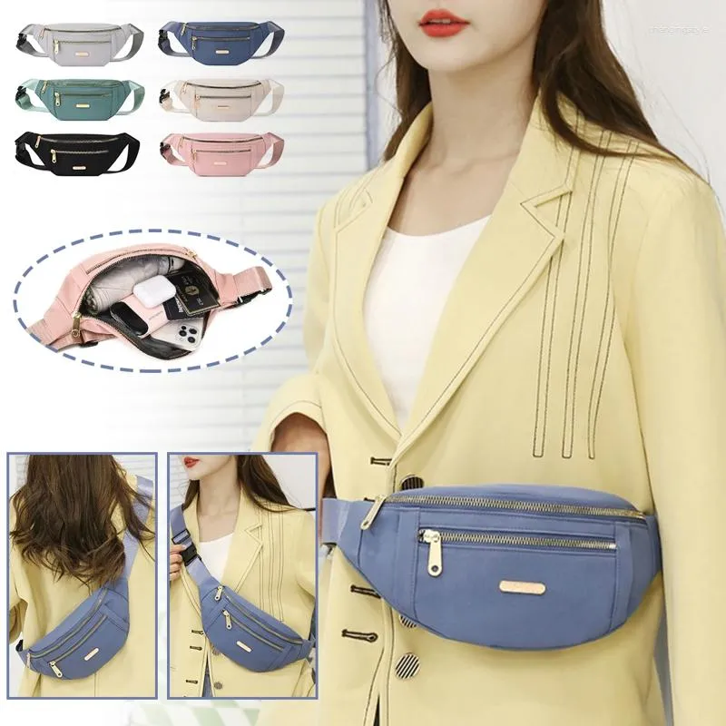 Bolsas de cintura moda bolsa de luxo com zíper no peito esporte viagem menina bolso na barriga quadril bum telefone Fanny Pack para mulheres meninas