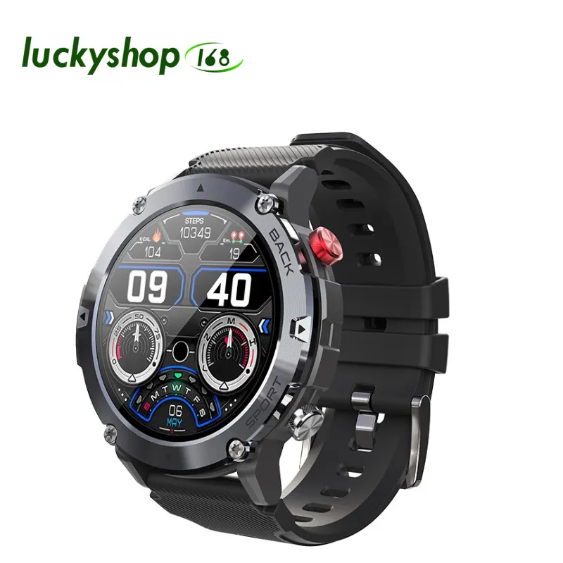 Inteligentny zegarek Męski Smartwatch z połączeniem Bluetooth IP68 Wodoodporny Monitorowanie stanu zdrowia 360 HD 15 dni Zegarek w trybie czuwania dla mężczyzn
