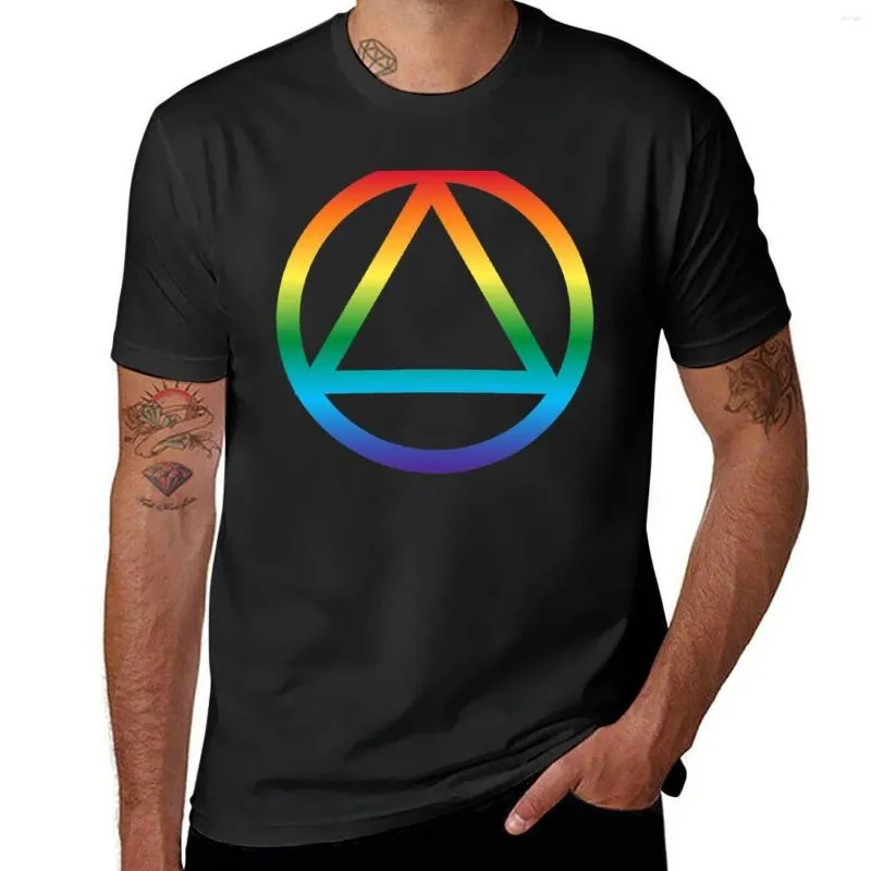 Men's Polos Clean Sober Lesbian Recovery Na Sobriety Lgbt Gay Pride T-Shirt Summer Tops Hippie Clothes Plus Size For Men