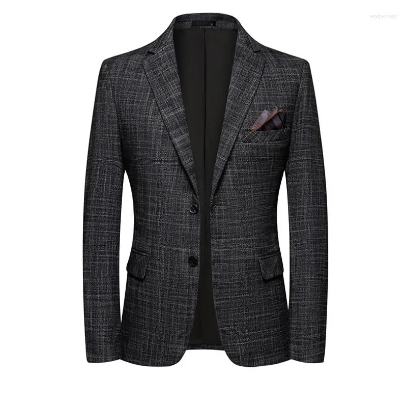 Men's Suits Spring Autumn Thin Casual Men Blazer Cotton Slim England Suit Blaser Masculino Male Jacket Size Plus M-4XL